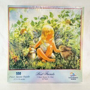 New Sealed 550pc Jigsaw Puzzle BEST FRIENDS  Mary Baxter St. Clair Complete
